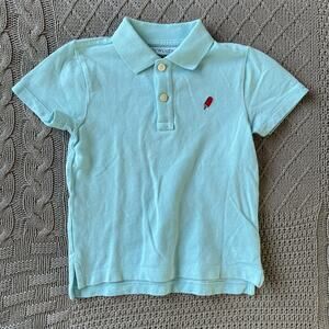 Crewcuts Teal Polo with Embroidered Popsicle - 2
